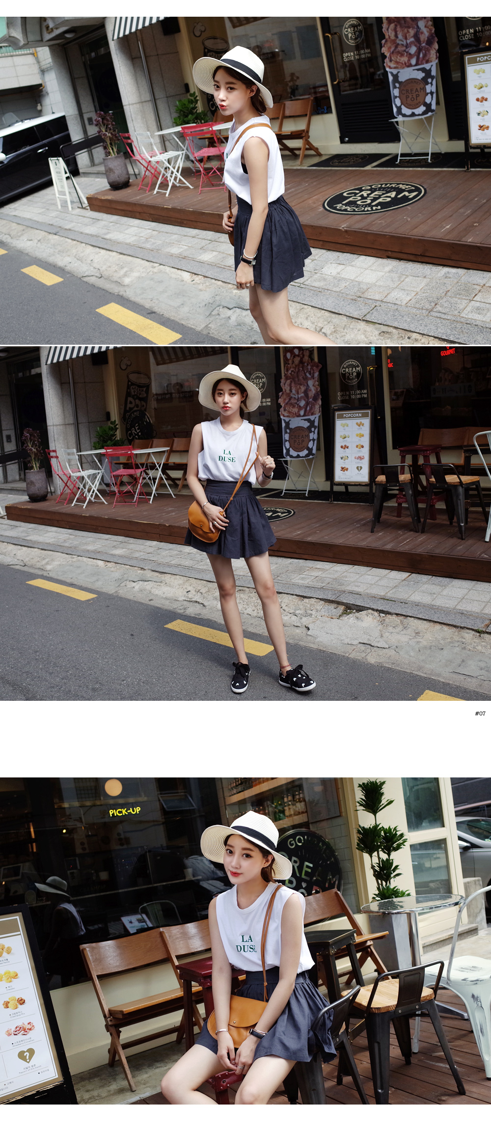 リネンハイウエストキュロットスカート・全2色 | DHOLIC | 詳細画像9