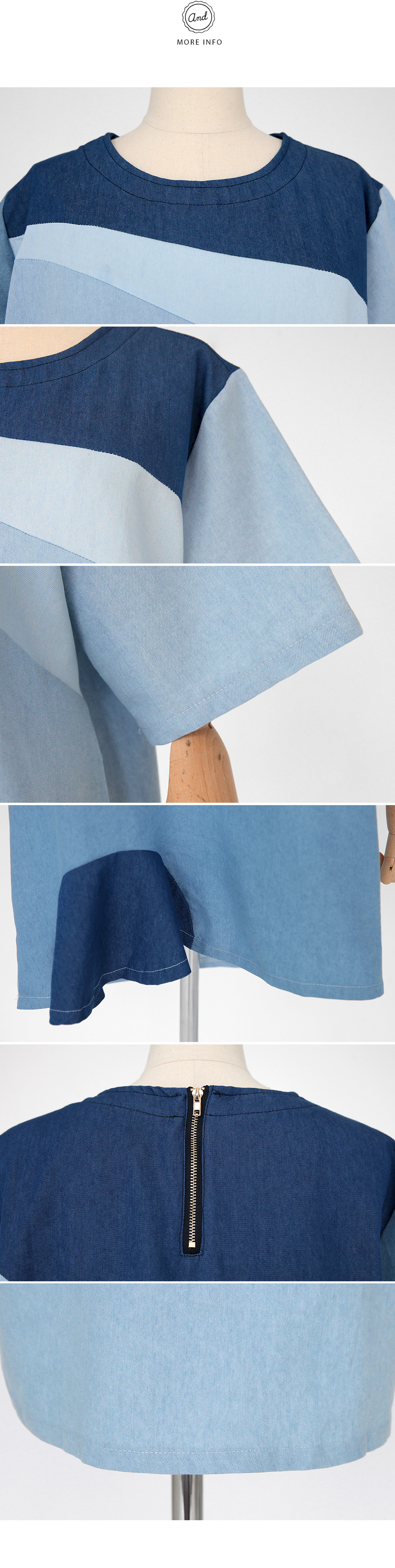 ブルートーンデニムワンピース・全1色 | DHOLIC | 詳細画像7