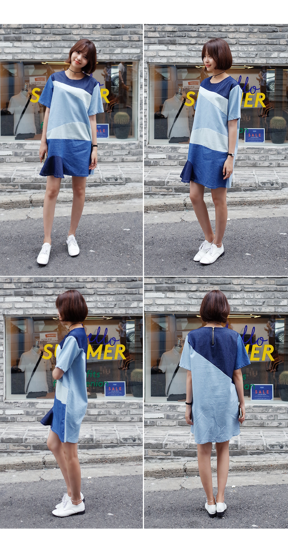 ブルートーンデニムワンピース・全1色 | DHOLIC | 詳細画像6