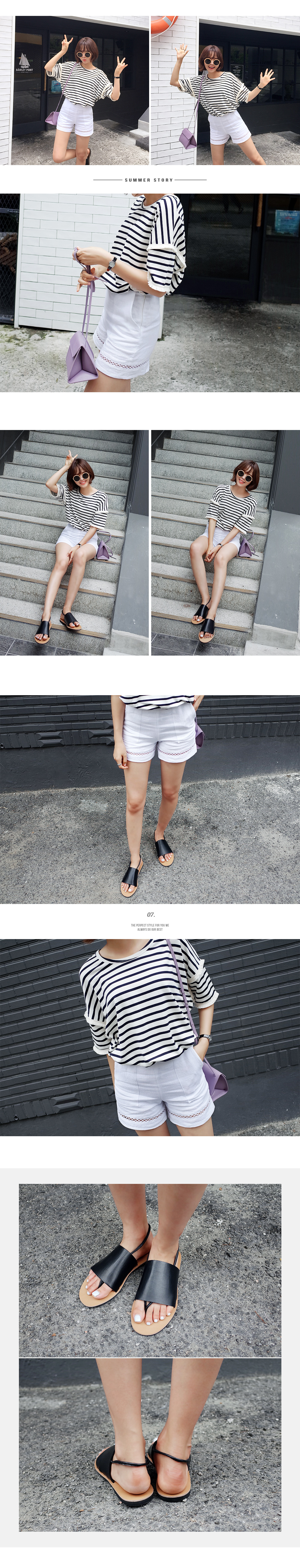 フリンジスリーブボーダーTシャツ・全3色 | DHOLIC | 詳細画像2