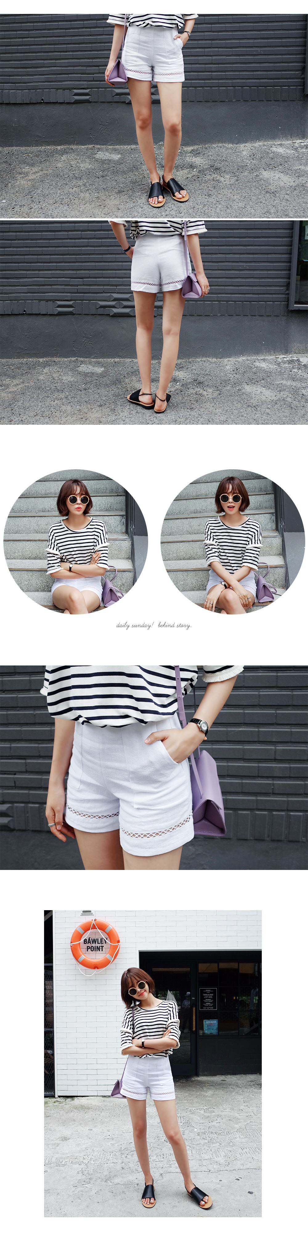 フリンジスリーブボーダーTシャツ・全3色 | DHOLIC | 詳細画像5