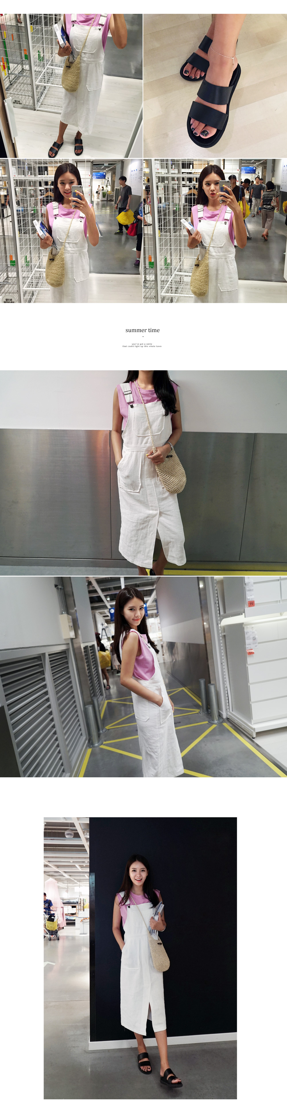 ビッグポケットロングサロペットスカート・全2色 | DHOLIC | 詳細画像2