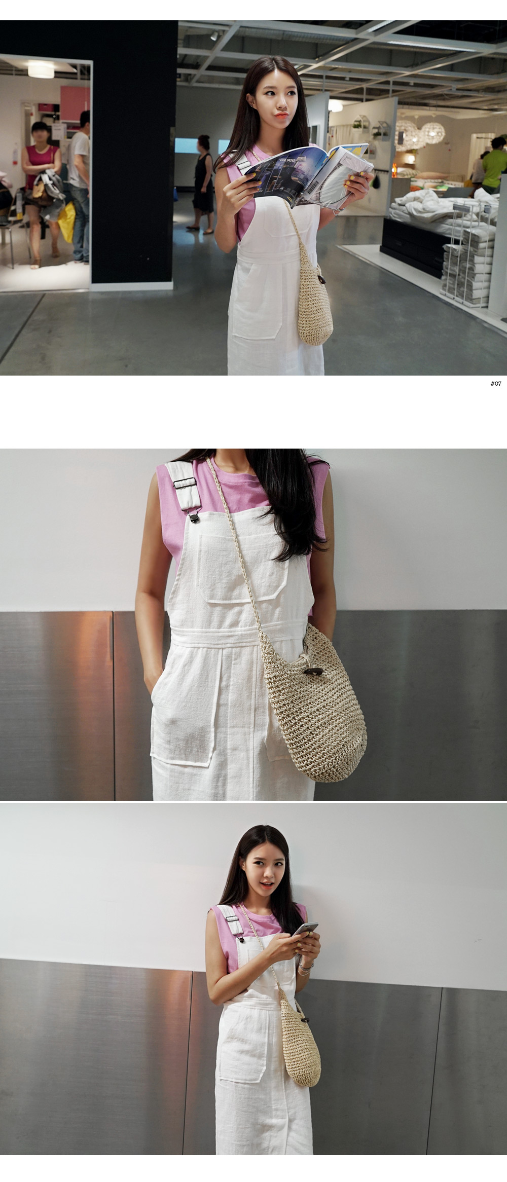 ビッグポケットロングサロペットスカート・全2色 | DHOLIC | 詳細画像3