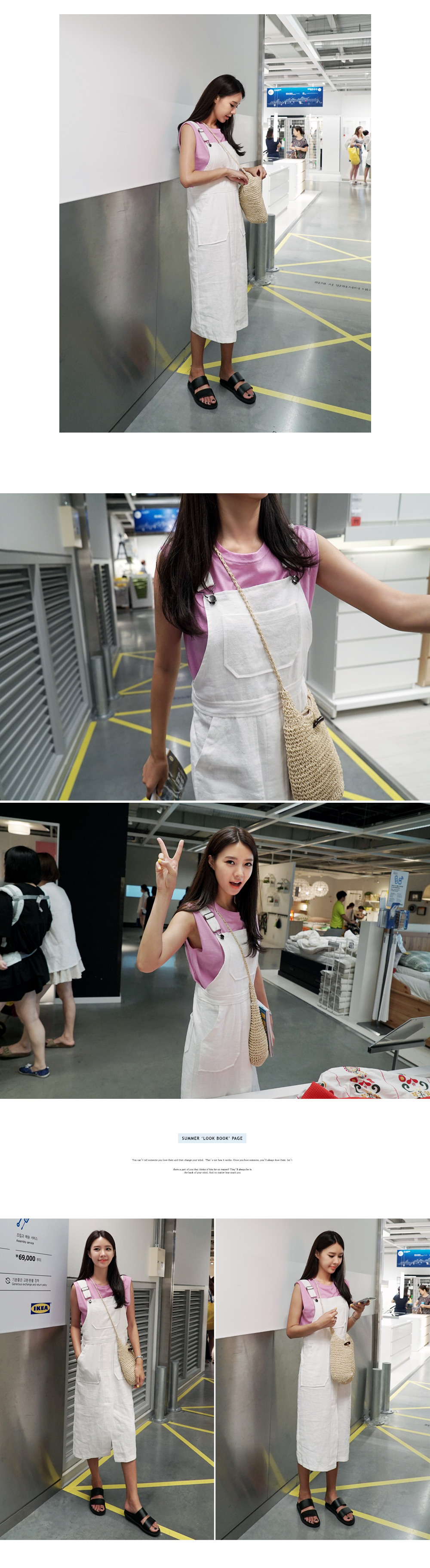 ビッグポケットロングサロペットスカート・全2色 | DHOLIC | 詳細画像4