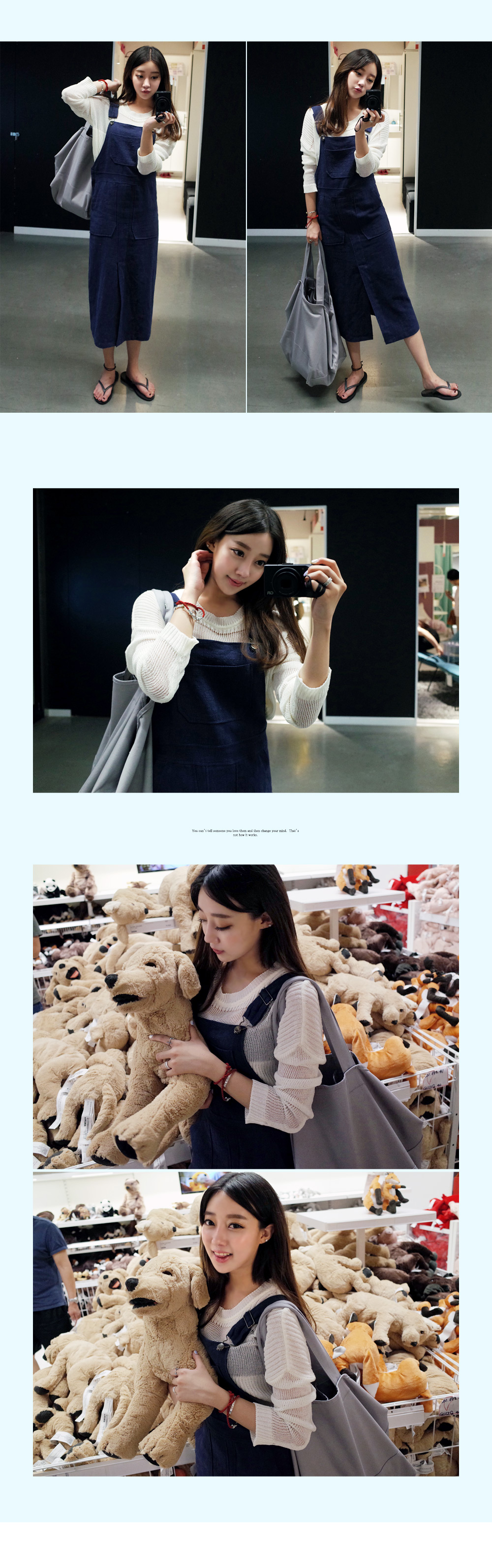 ビッグポケットロングサロペットスカート・全2色 | DHOLIC | 詳細画像6