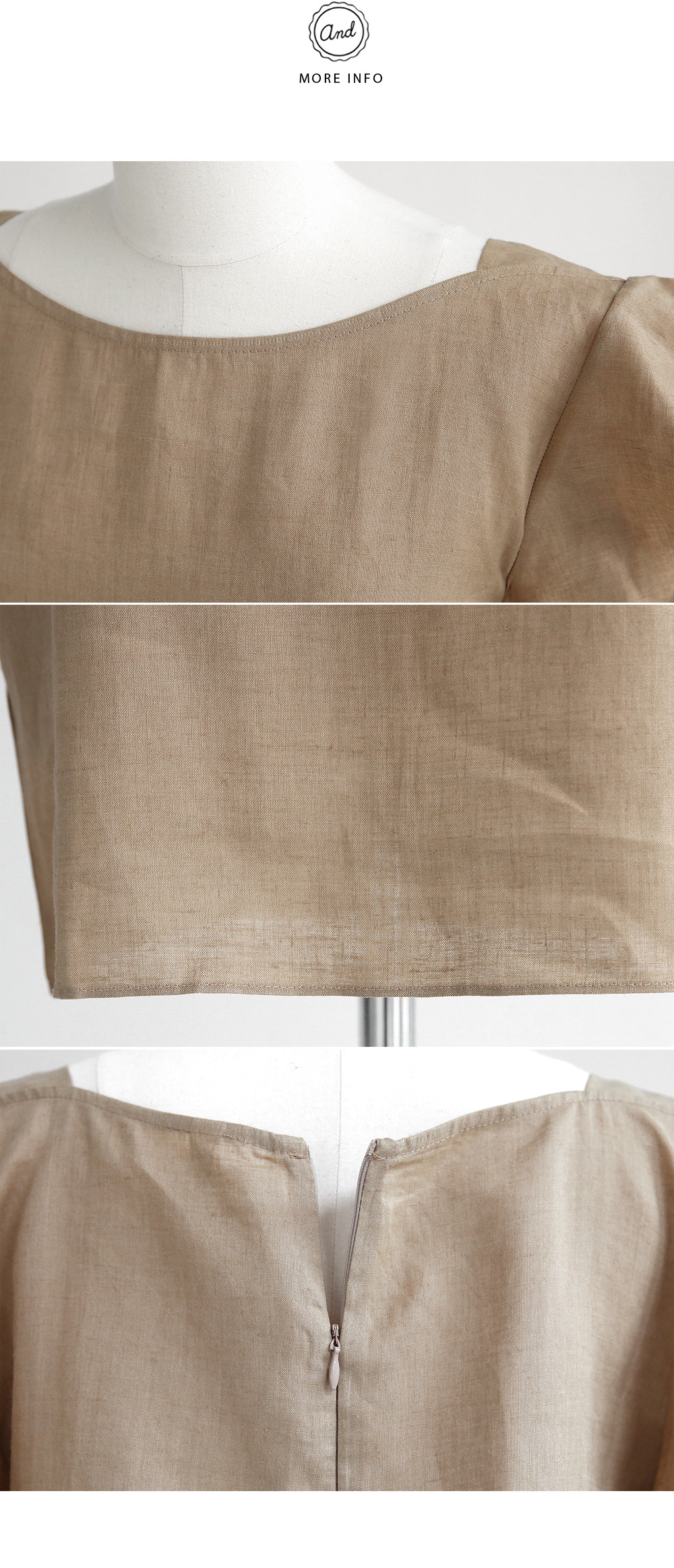 フリルスリーブリネンブラウス・全3色 | DHOLIC | 詳細画像6