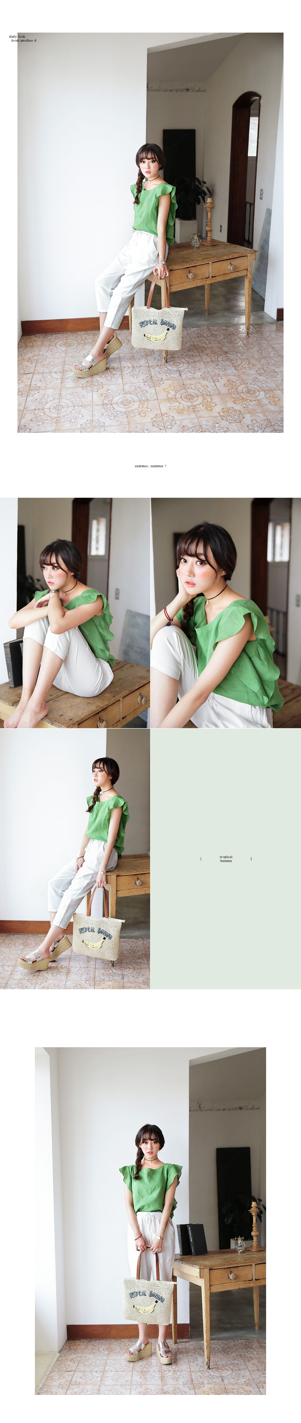 フリルスリーブリネンブラウス・全3色 | DHOLIC | 詳細画像3