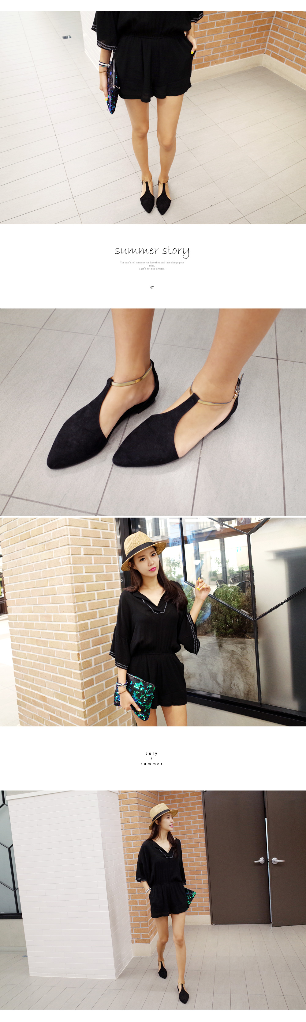 アンクルラップポインテッドトゥフラットシューズ・全2色 | DHOLIC | 詳細画像3