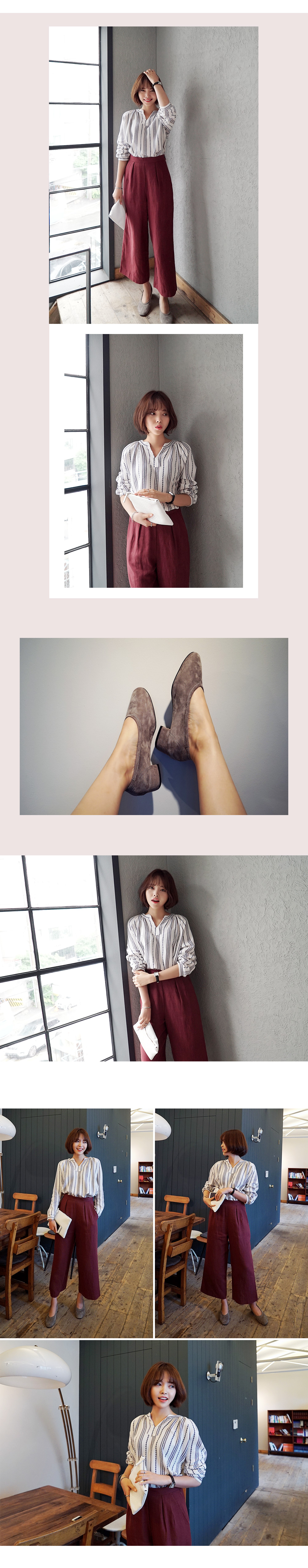 <font color=red><b>●●雑誌Scawaii!11月号掲載●●</b></font>オータムカラーリネンワイドパンツ・全4色 | DHOLIC | 詳細画像2