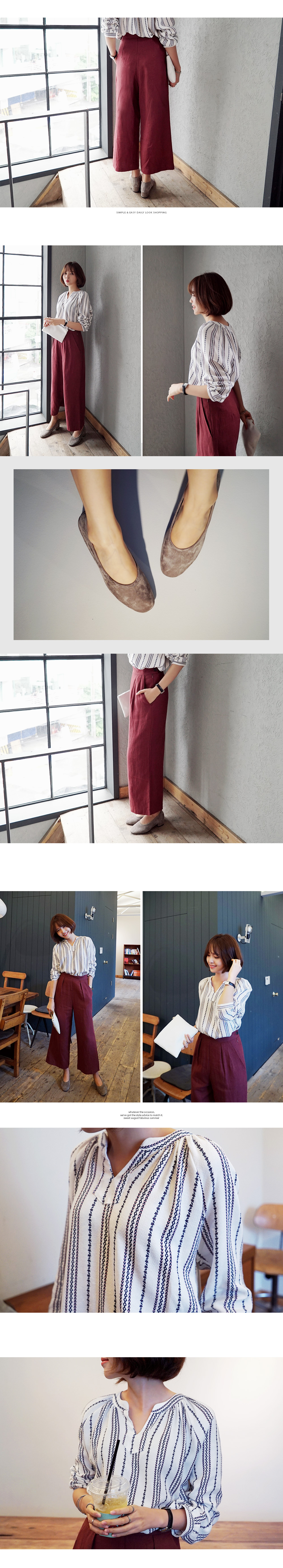 <font color=red><b>●●雑誌Scawaii!11月号掲載●●</b></font>オータムカラーリネンワイドパンツ・全4色 | DHOLIC | 詳細画像4