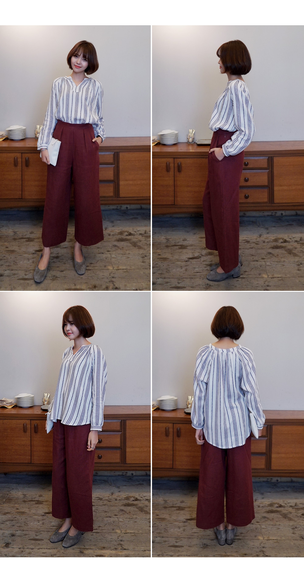 <font color=red><b>●●雑誌Scawaii!11月号掲載●●</b></font>オータムカラーリネンワイドパンツ・全4色 | DHOLIC | 詳細画像6