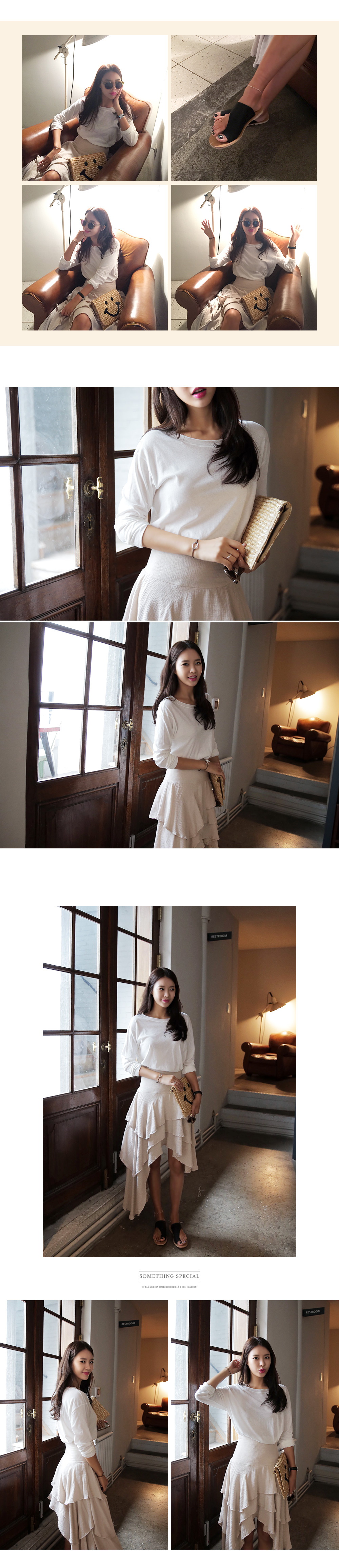 ラウンドネック長袖ルーズTシャツ・全4色 | DHOLIC | 詳細画像7