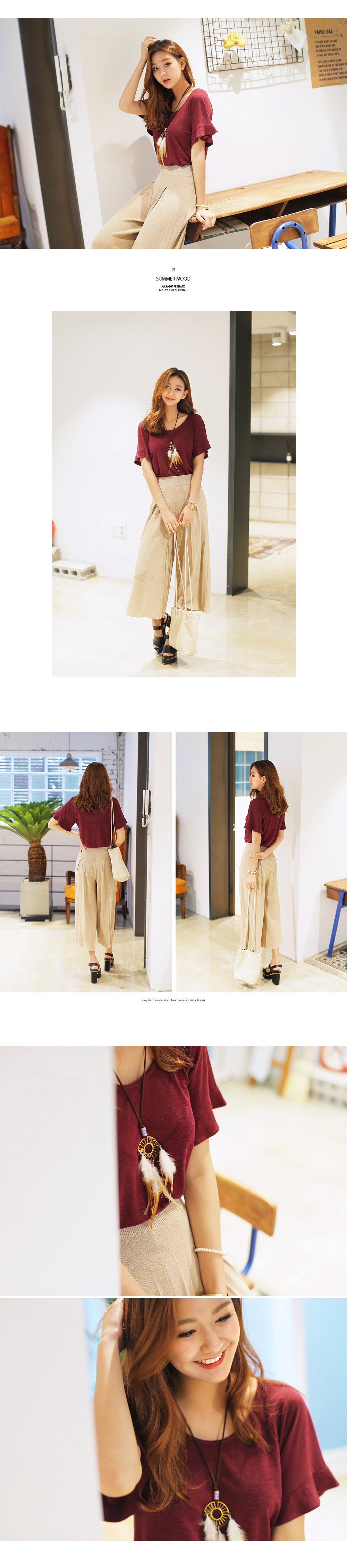 <font color=red><b>●●雑誌mina12月号掲載●●</b></font>ニットプリーツワイドパンツ・全3色 | DHOLIC | 詳細画像2