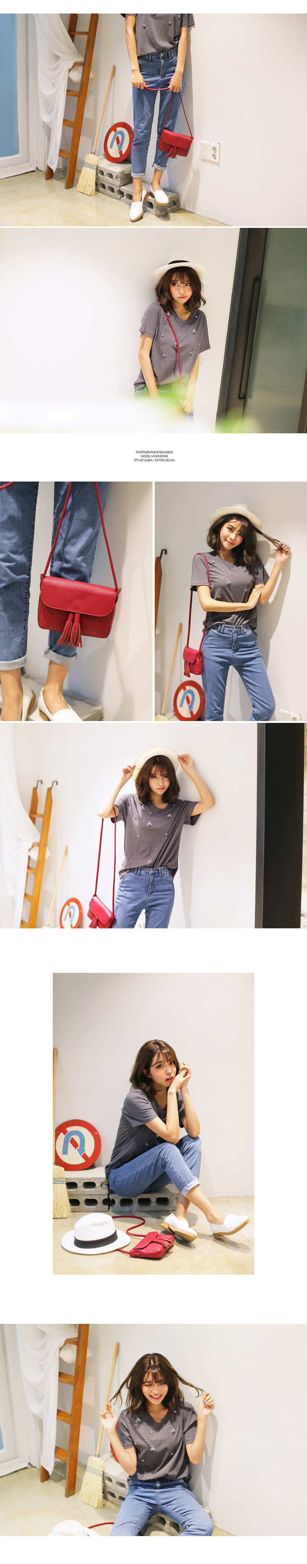 <font color=red><b>**雑誌non-no9月号/vivi9月号mer8月号/Popteen7月号他雑誌多数掲載！**</b></font>タッセルショルダーミニバッグ・全6色 | DHOLIC | 詳細画像4