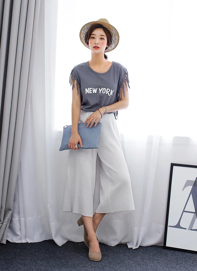 モノトーンニットワイドパンツ・全3色 | DHOLIC | 詳細画像1