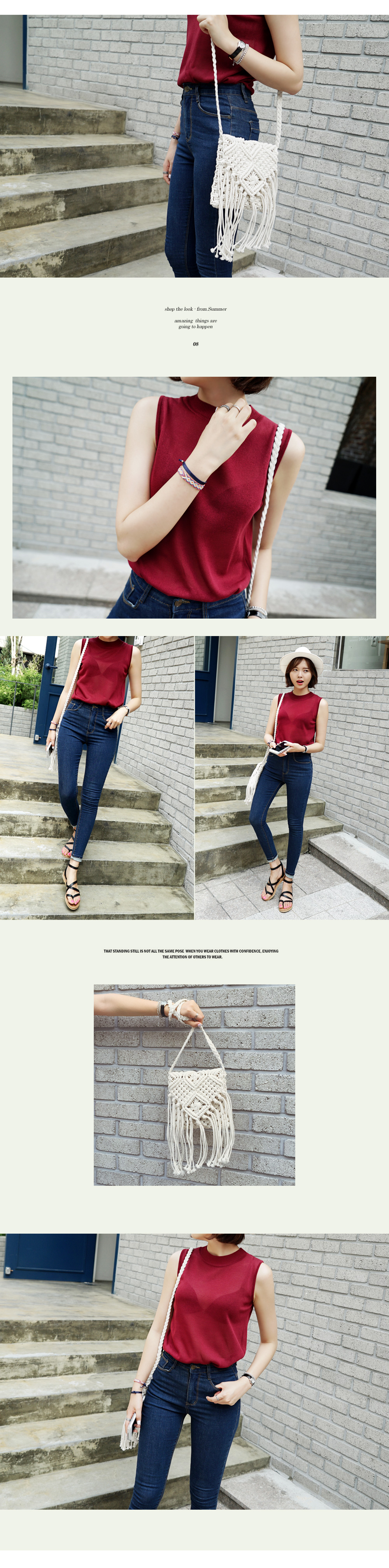 <font color=red><b>**雑誌mina2月号/Seventeen1月号掲載**</b></font>首つまりノースリーブニット・全5色 | DHOLIC | 詳細画像5