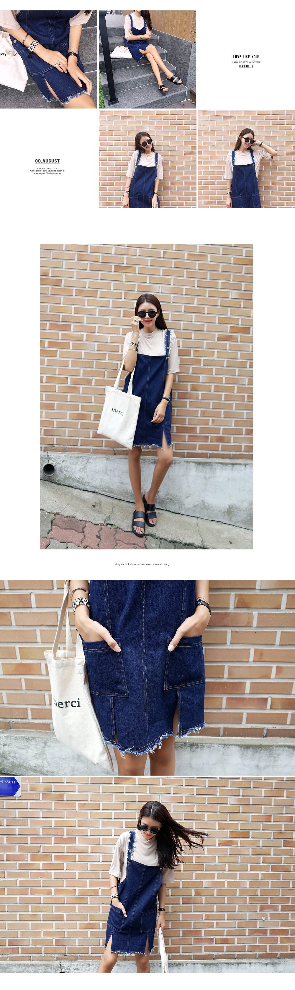 サイドボタンサロペットスカート・全1色 | DHOLIC | 詳細画像2