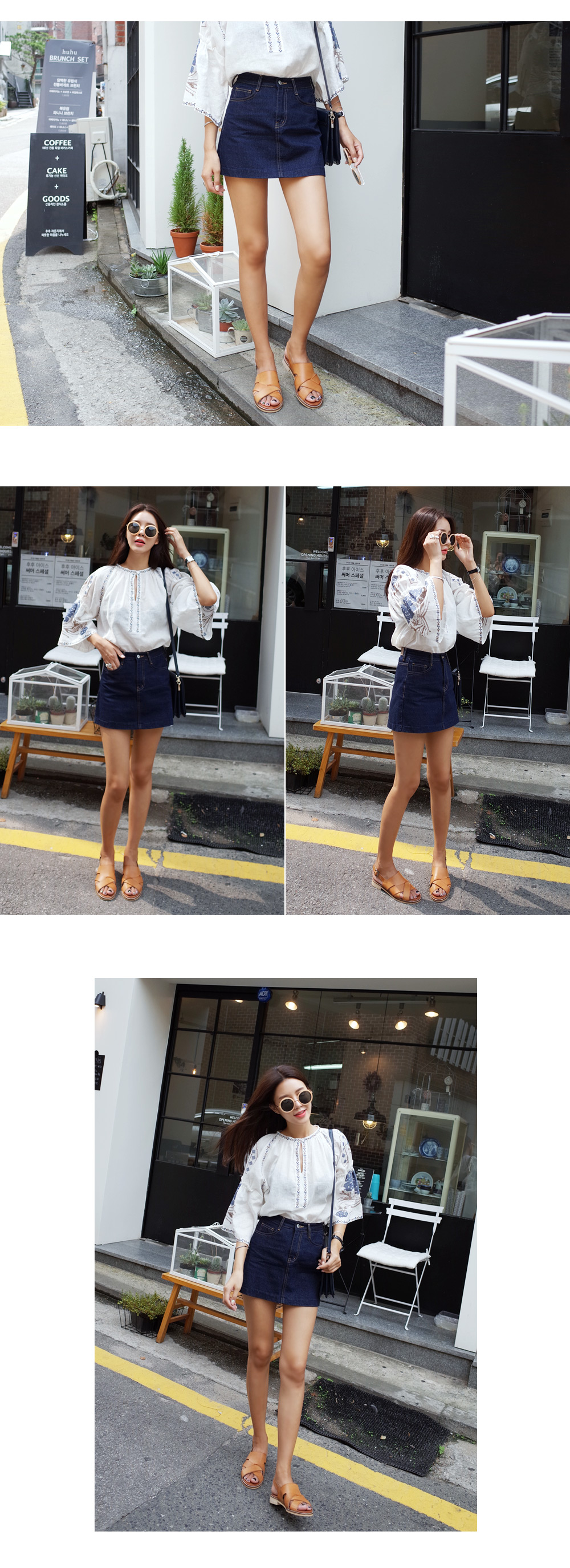 刺繍ルーズコットンブラウス・全2色 | DHOLIC | 詳細画像5