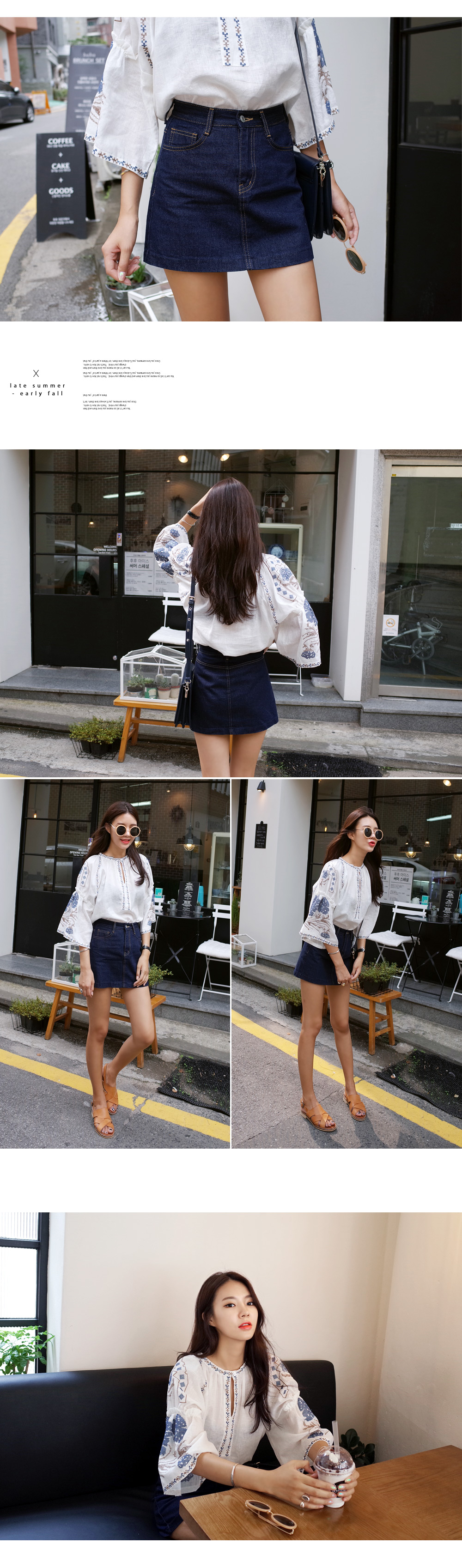 刺繍ルーズコットンブラウス・全2色 | DHOLIC | 詳細画像6