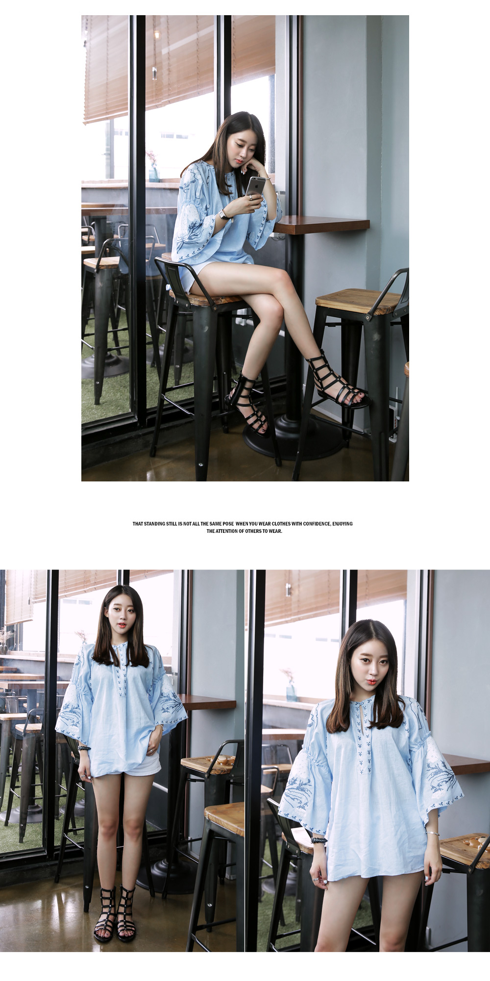 刺繍ルーズコットンブラウス・全2色 | DHOLIC | 詳細画像8