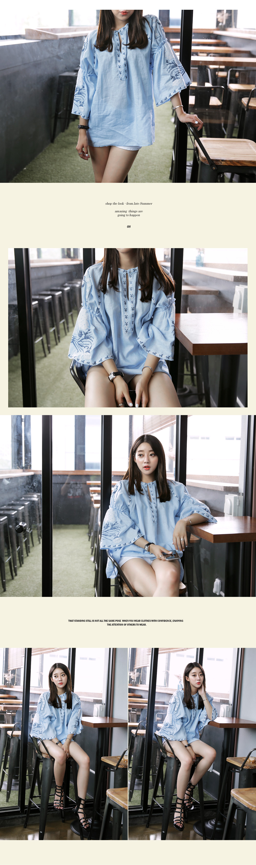 刺繍ルーズコットンブラウス・全2色 | DHOLIC | 詳細画像9