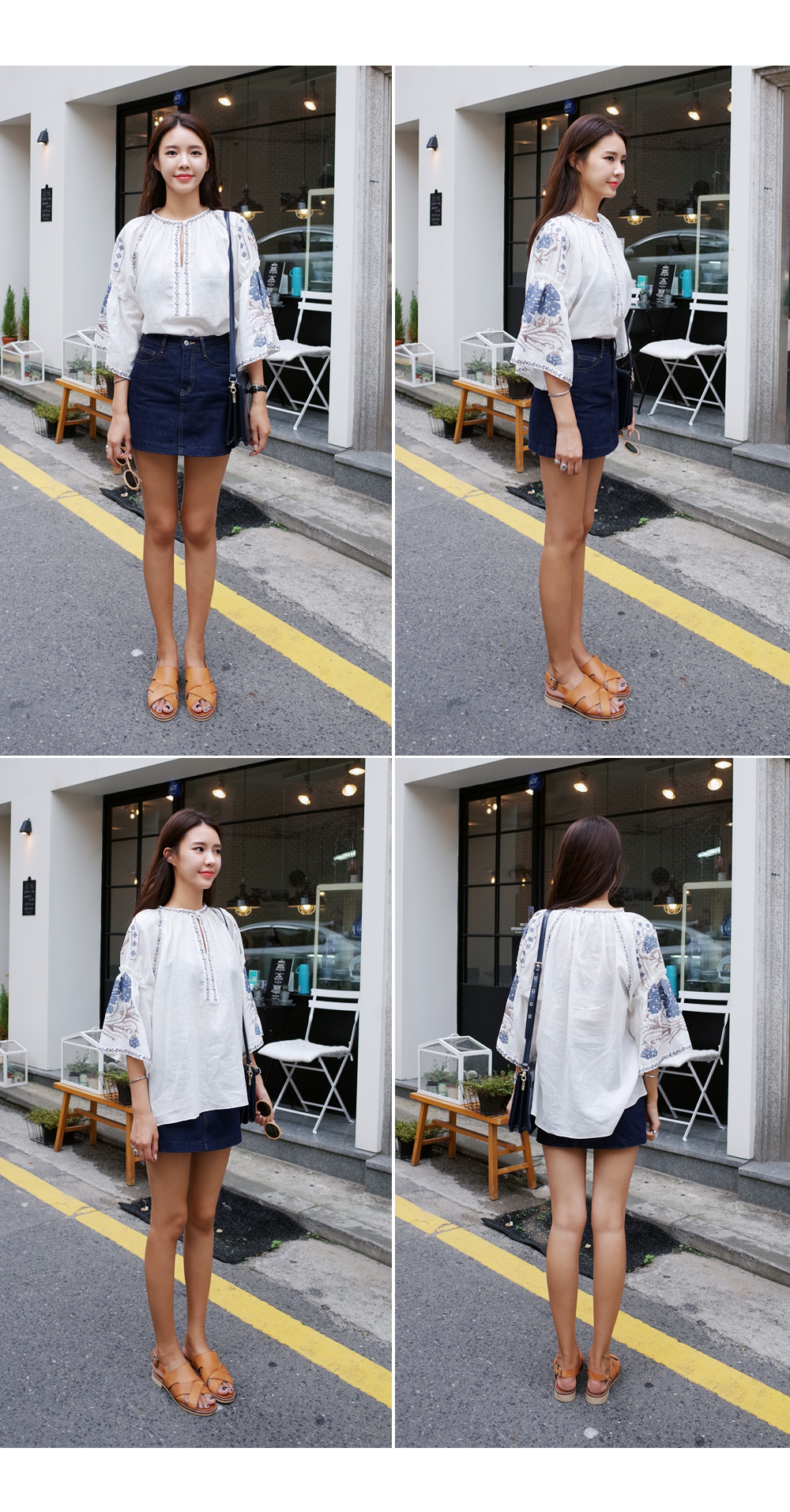 刺繍ルーズコットンブラウス・全2色 | DHOLIC | 詳細画像10