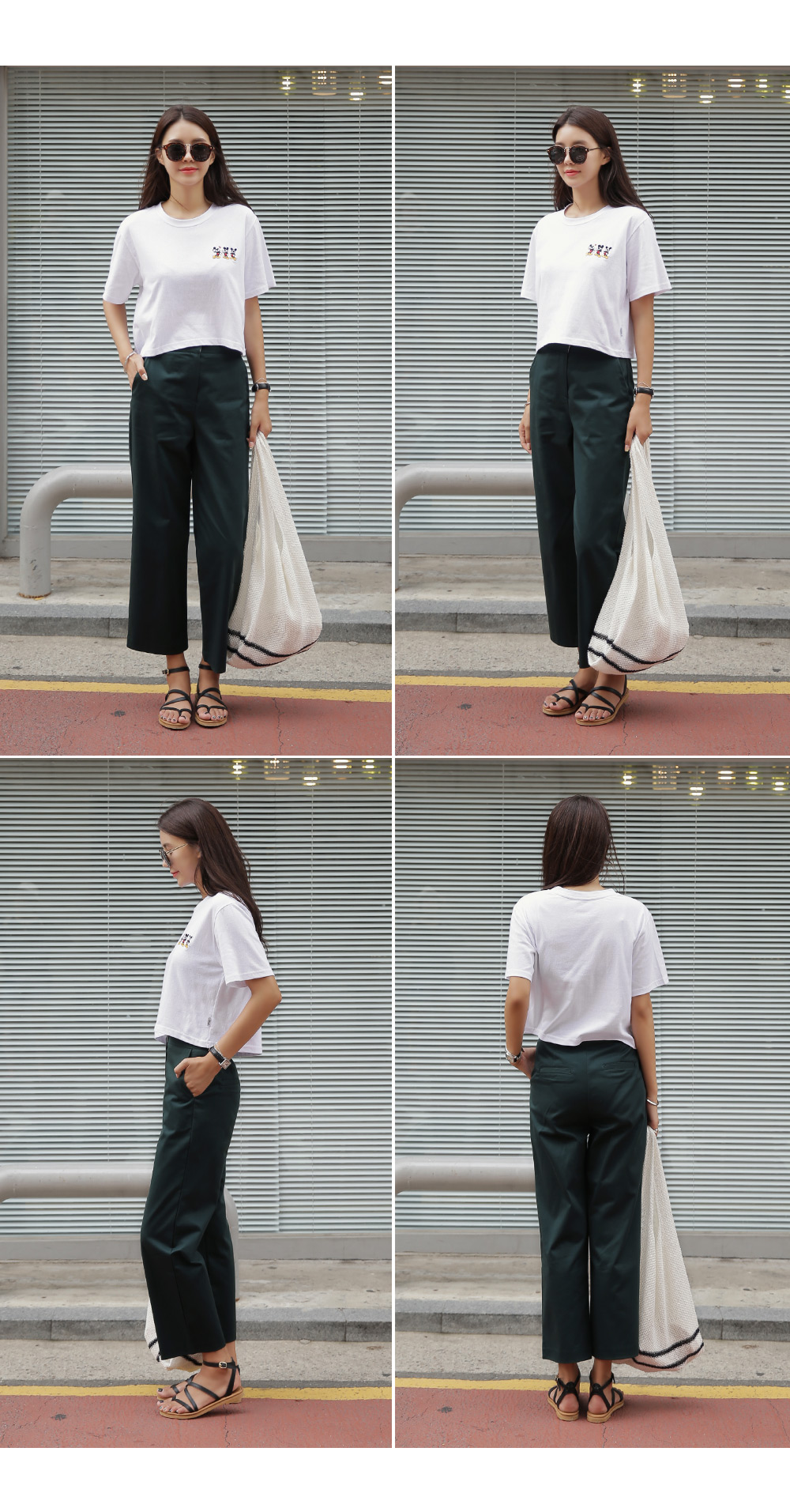 <font color=red><b>**雑誌LuRe1月号掲載**</b></font>ハイウエストワイドクロップドパンツ・全2色 | DHOLIC | 詳細画像11