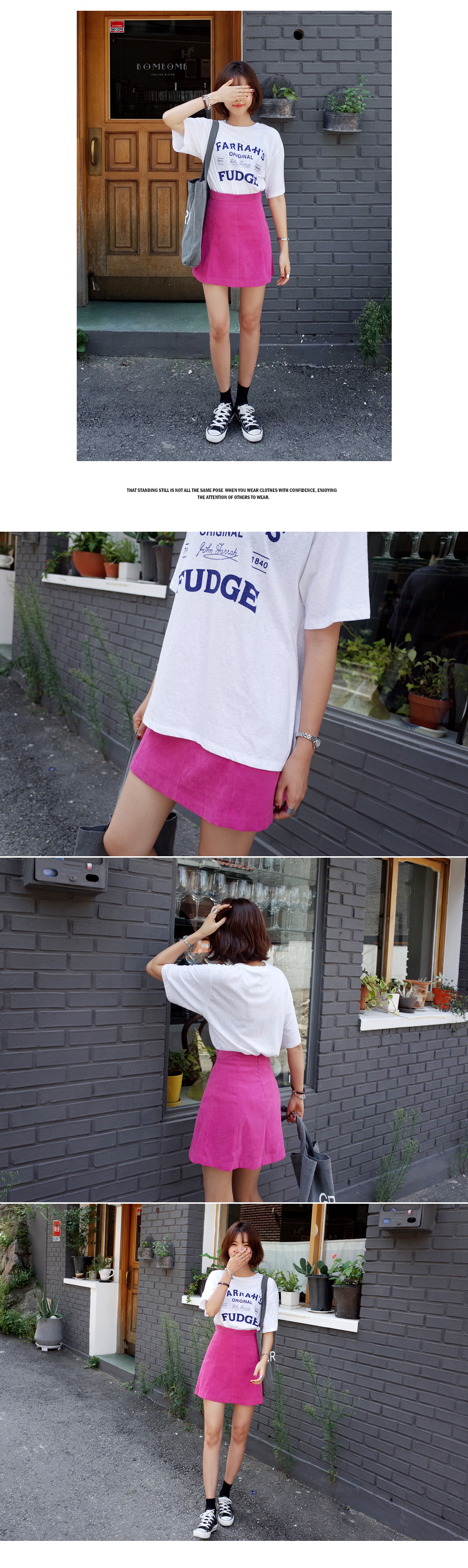 スエードタッチAラインスカート・全2色 | DHOLIC | 詳細画像3