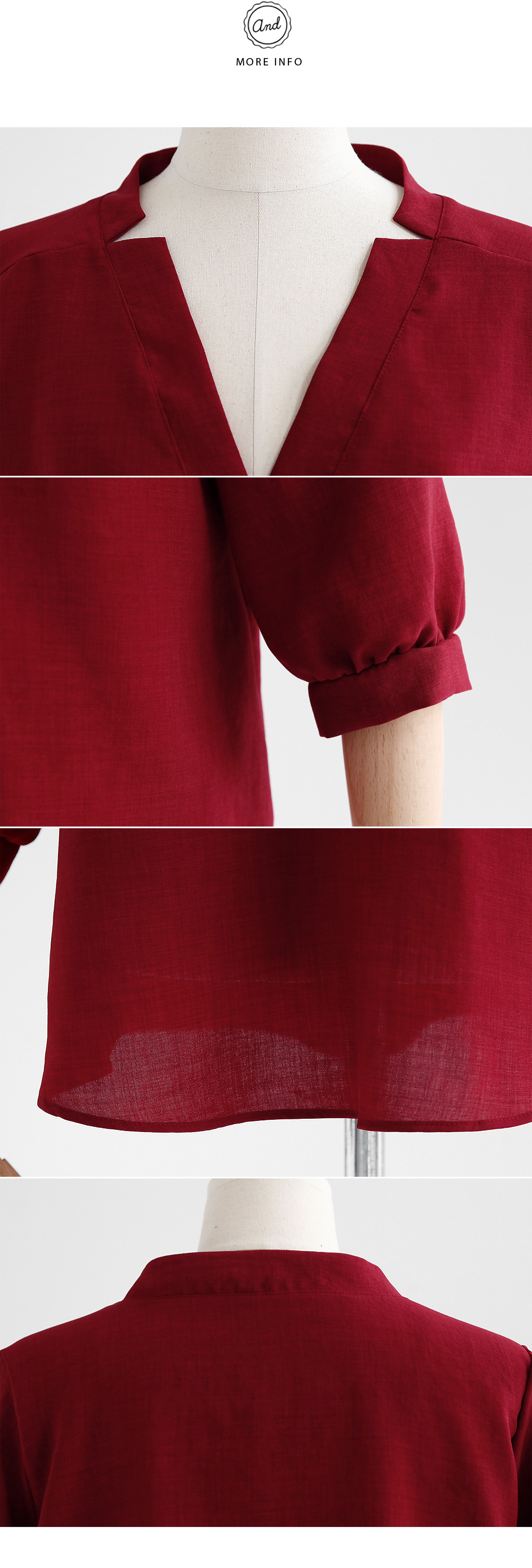 Vネックルーズフィットブラウス・全4色 | DHOLIC | 詳細画像8