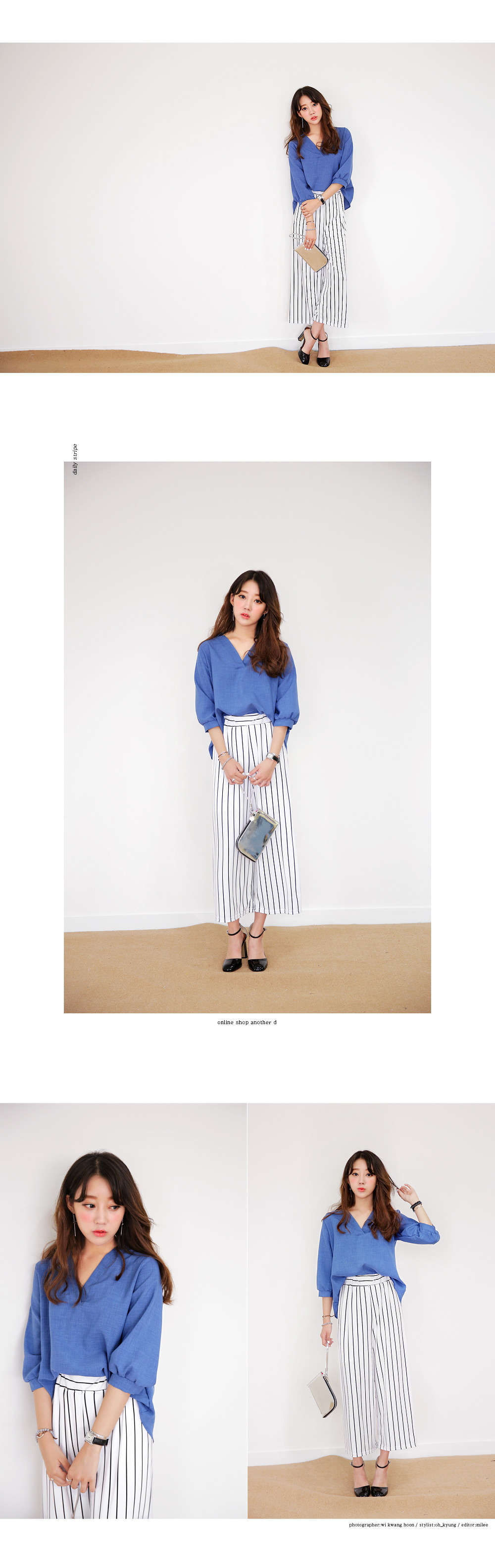 Vネックルーズフィットブラウス・全4色 | DHOLIC | 詳細画像5