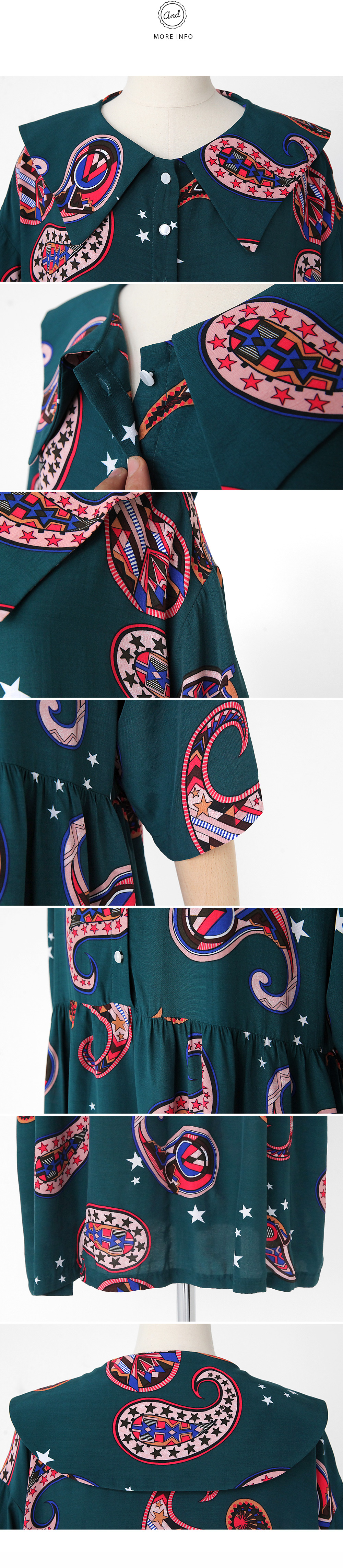 ペイズリープリントワンピース・全3色 | DHOLIC | 詳細画像7