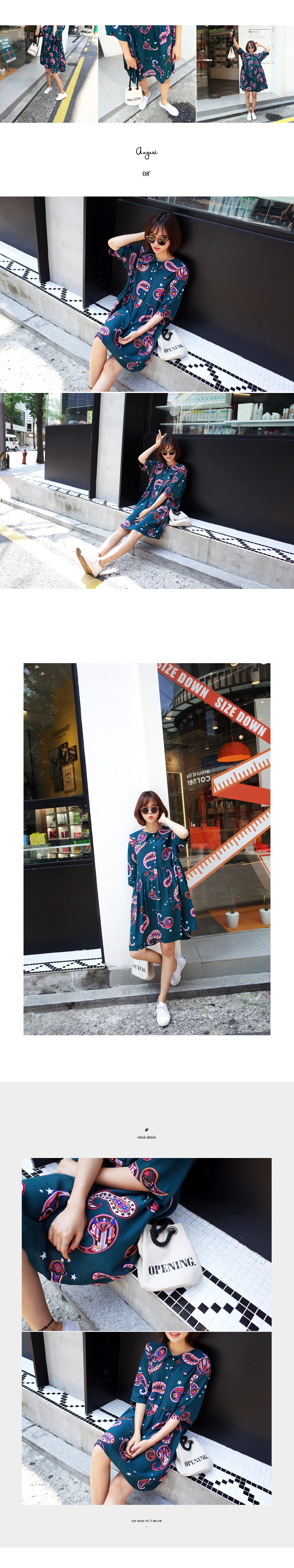 ペイズリープリントワンピース・全3色 | DHOLIC | 詳細画像3