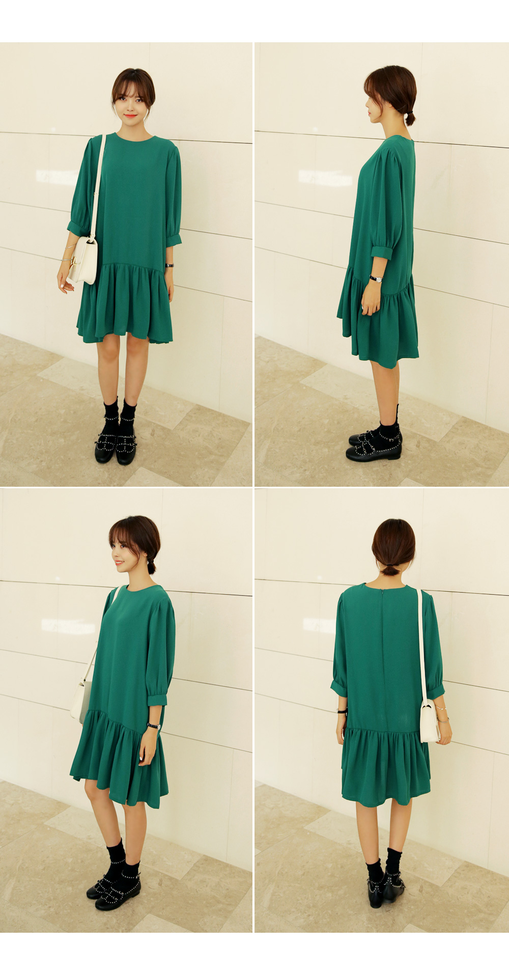 ディープカラーミディフレアワンピース・全2色 | DHOLIC | 詳細画像8