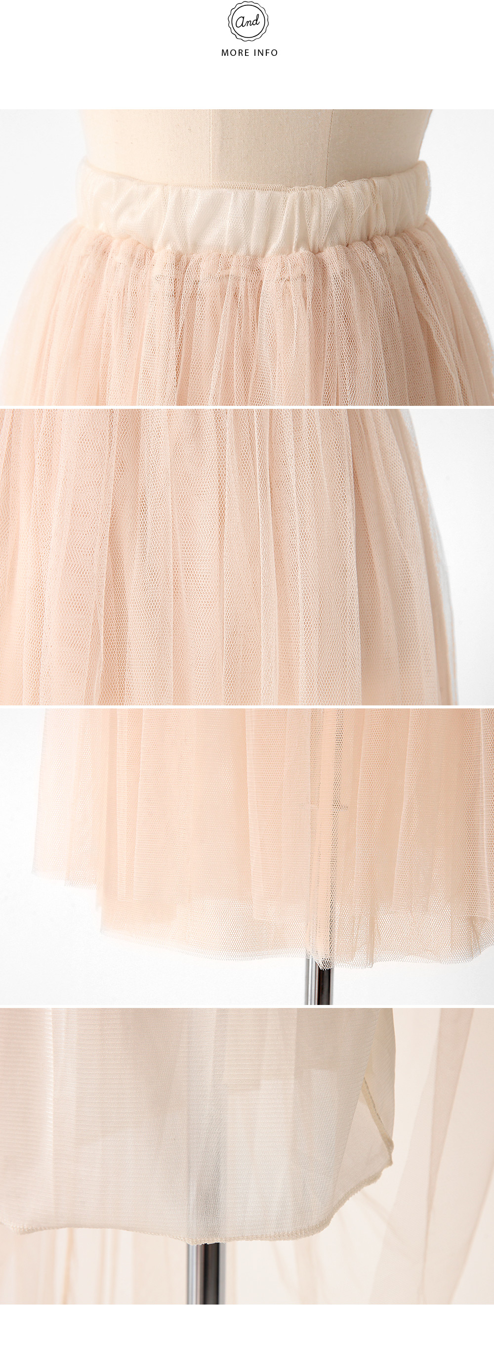 ウエストゴムミモレチュールスカート・全3色 | DHOLIC | 詳細画像8