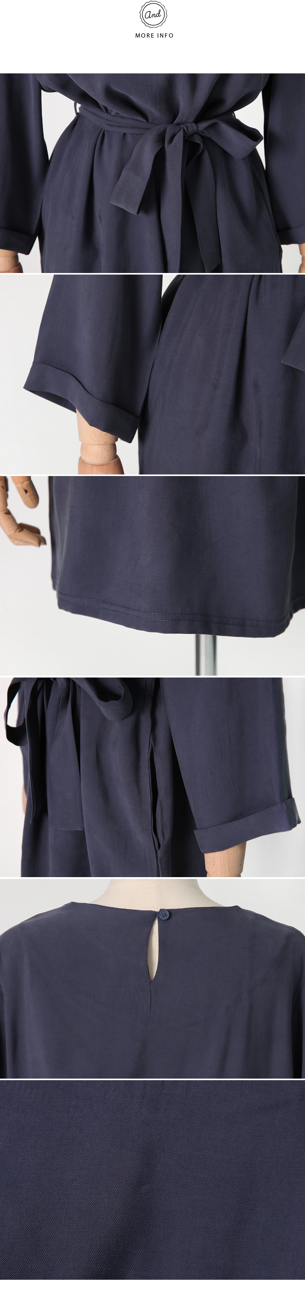 グレイッシュカラーリボンワンピース・全3色 | DHOLIC | 詳細画像14