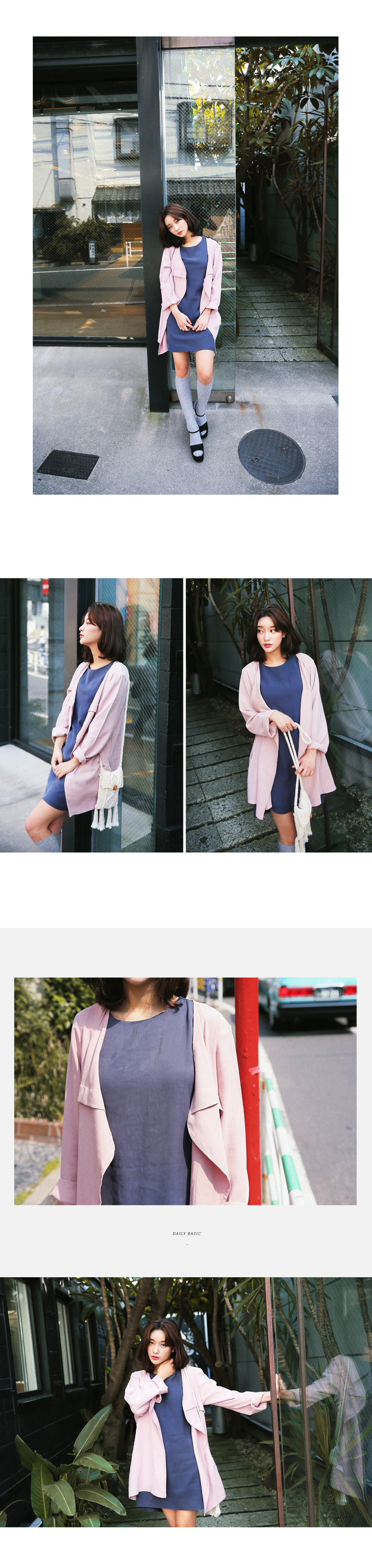 グレイッシュカラーリボンワンピース・全3色 | DHOLIC | 詳細画像9