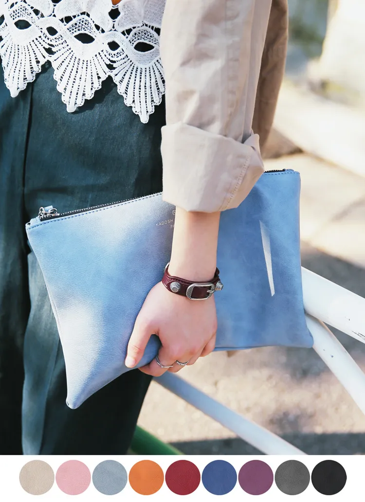 レザー調スクエアークラッチバッグ・全9色 | DHOLIC | 詳細画像1