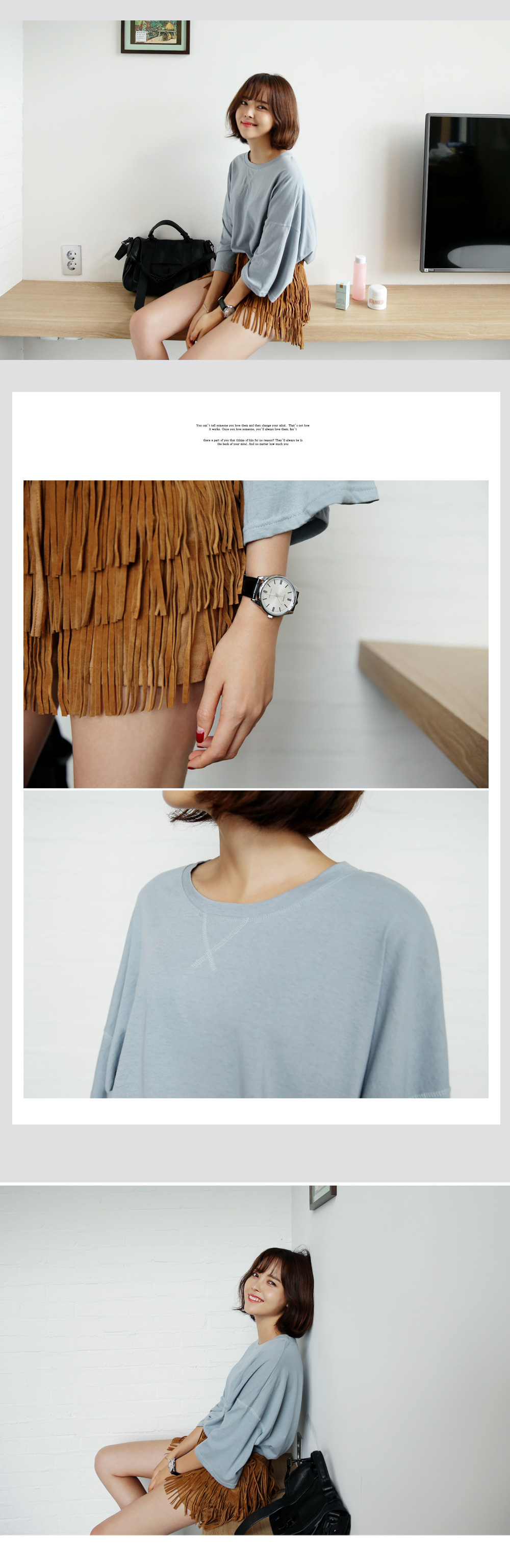 ネックステッチオーバーTシャツ・全4色 | DHOLIC | 詳細画像10