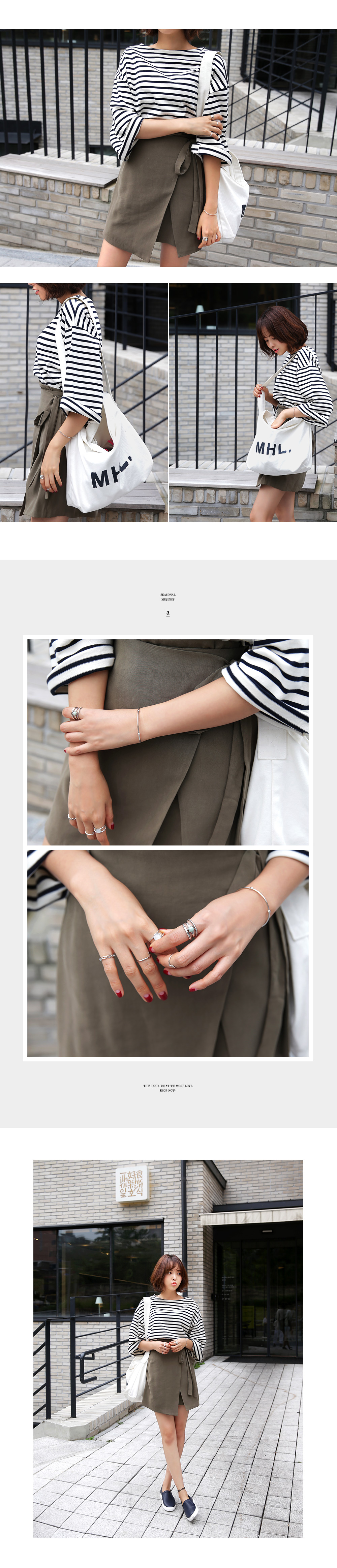 サイドリボンラップミニスカート・全4色 | DHOLIC | 詳細画像2