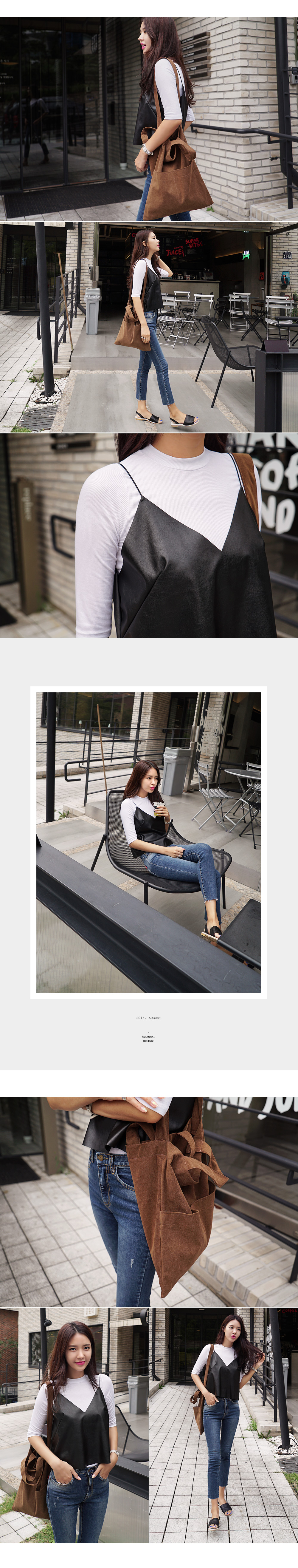 スエード調2ストラップエコバッグ・全4色 | DHOLIC | 詳細画像3