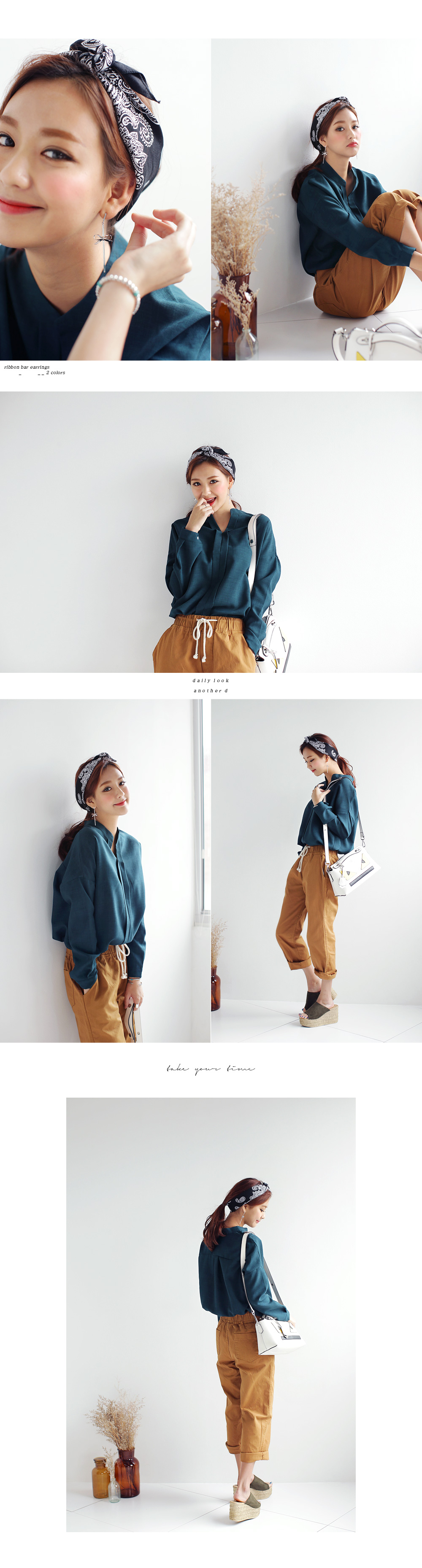 オータムカラーVスリットブラウス・全5色 | DHOLIC | 詳細画像3