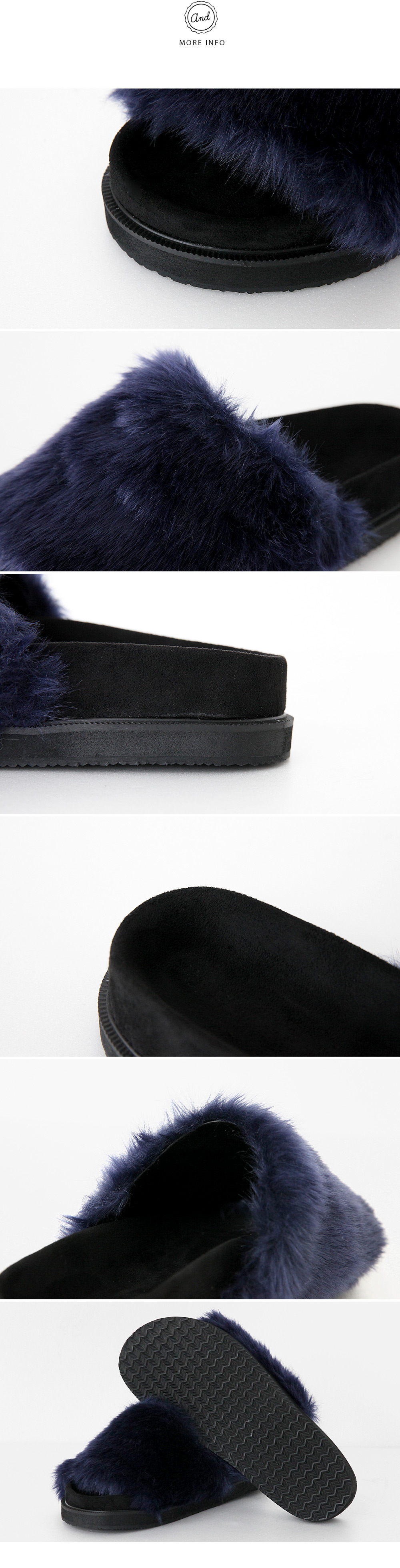 <font color=red><b>**雑誌mer3月号/mina2月号/mer2月号/他雑誌多数掲載！**</b></font>フェイクファースライドサンダル・全3色 | DHOLIC | 詳細画像10