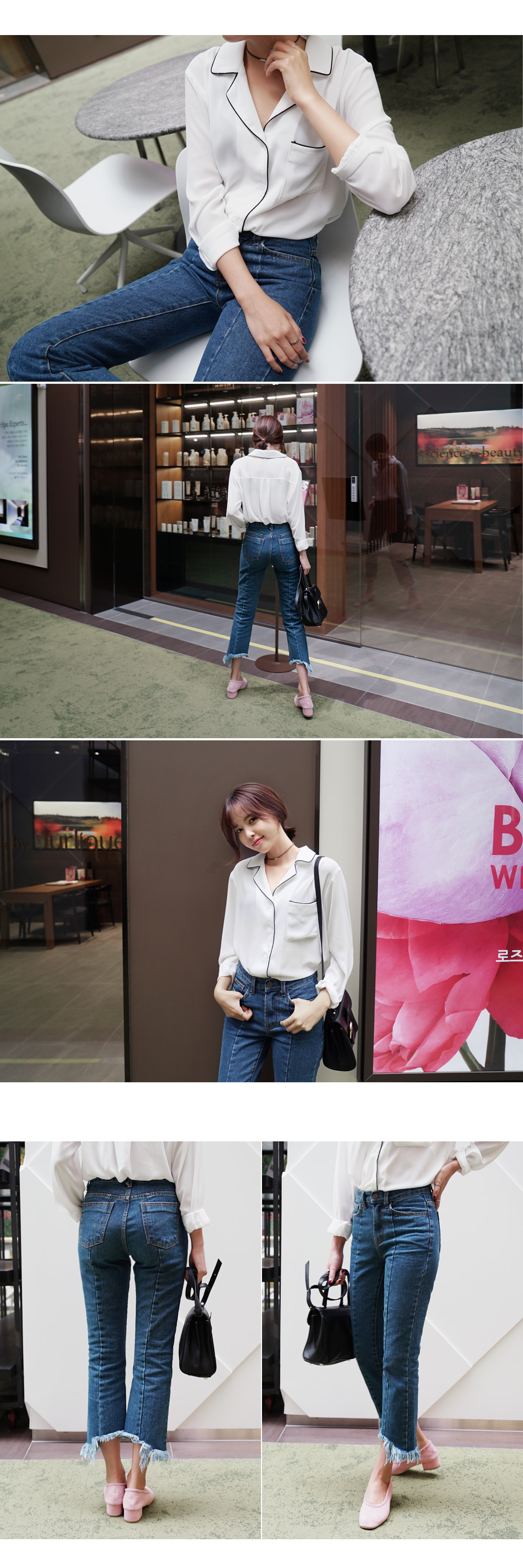 パイピングロングスリーブパジャマシャツ・全2色 | DHOLIC | 詳細画像3