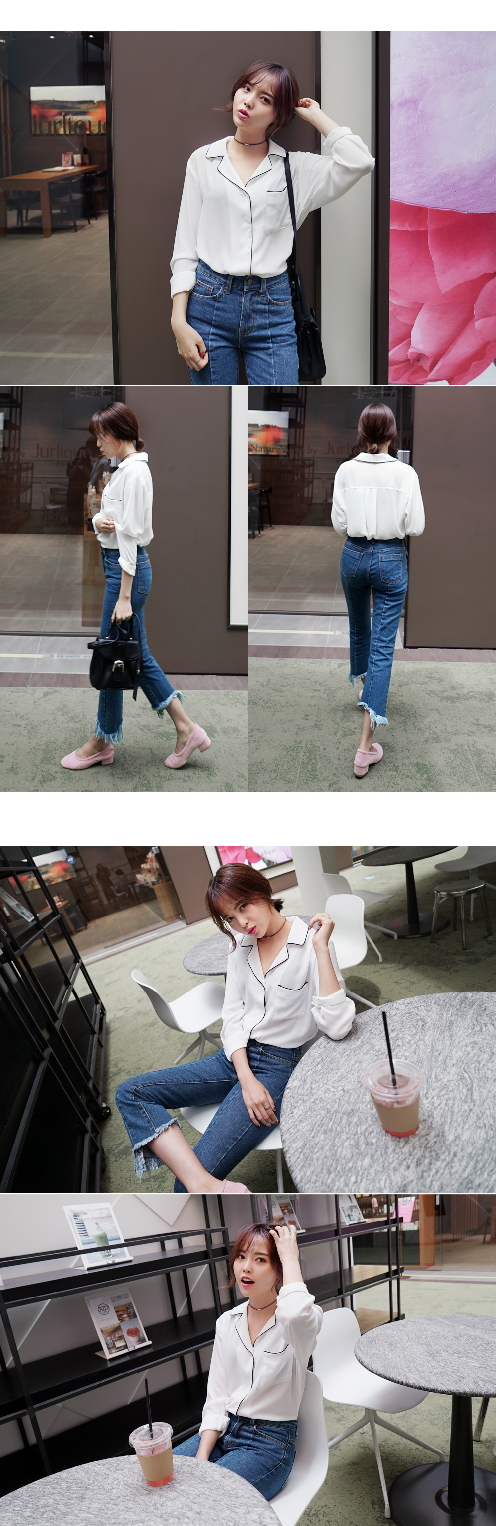 パイピングロングスリーブパジャマシャツ・全2色 | DHOLIC | 詳細画像6