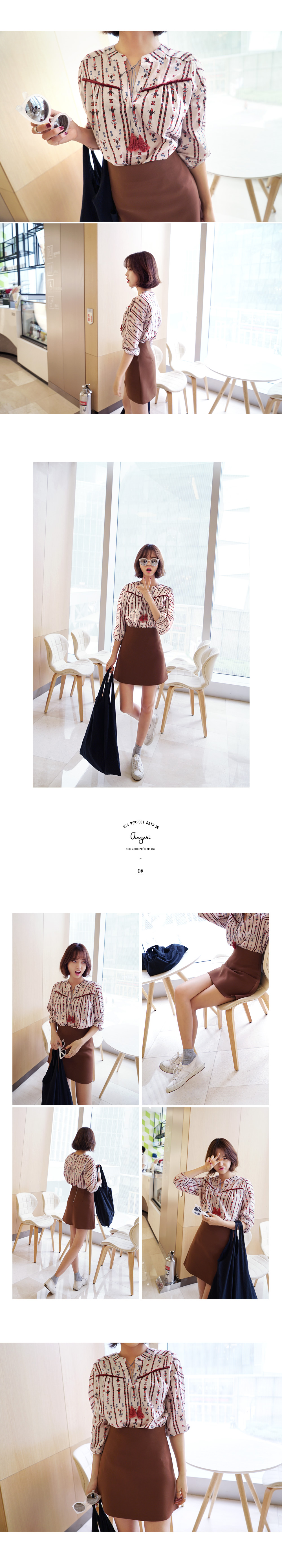 バックジッパーAラインスカート・全3色 | DHOLIC | 詳細画像5
