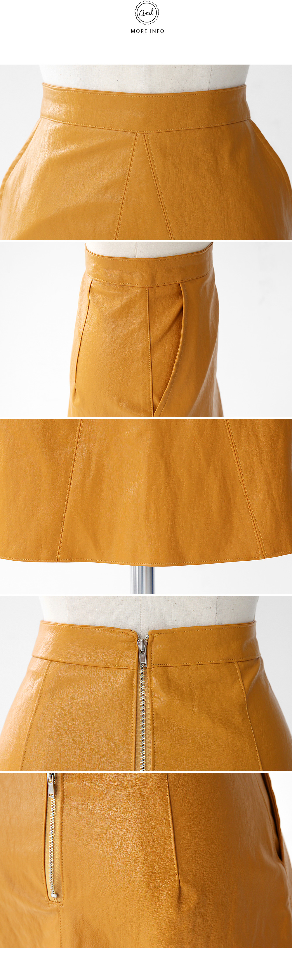 フェイクレザーAラインスカート・全2色 | DHOLIC | 詳細画像12
