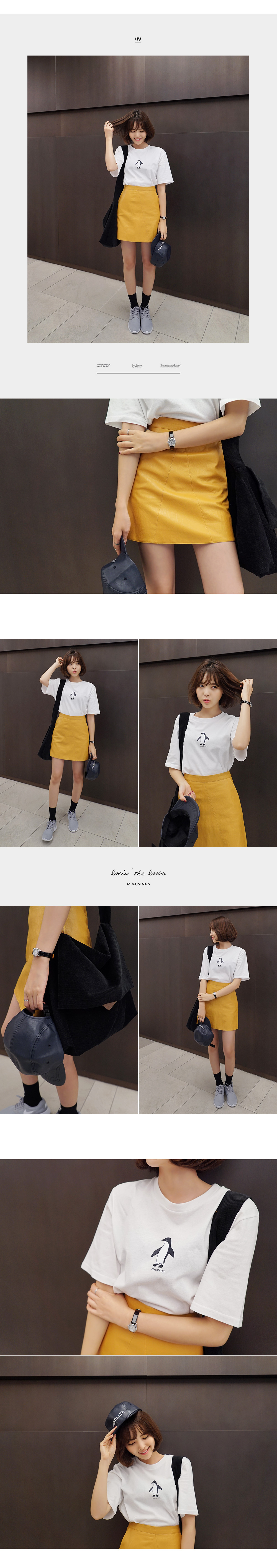 フェイクレザーAラインスカート・全2色 | DHOLIC | 詳細画像2