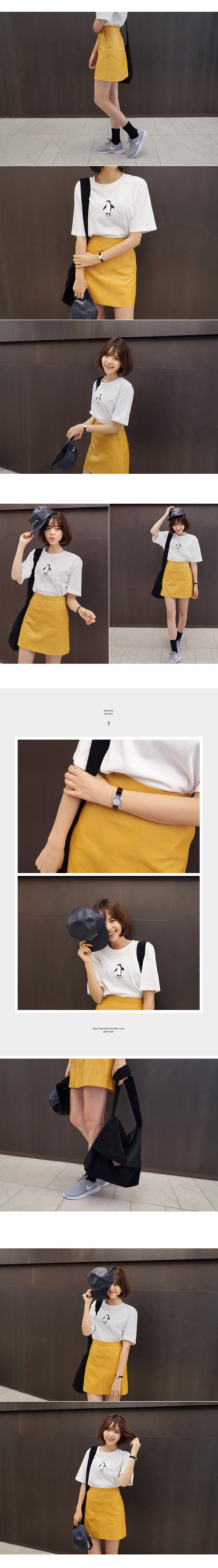 フェイクレザーAラインスカート・全2色 | DHOLIC | 詳細画像4