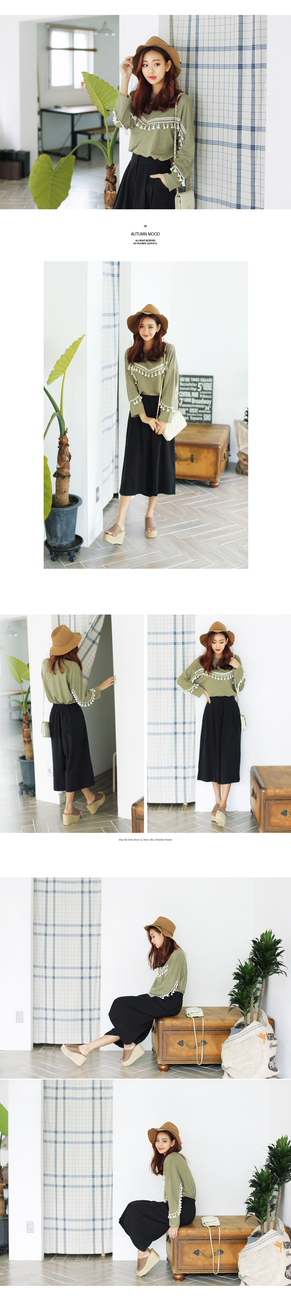 <font color=red><b>**雑誌Scawaii!3月号掲載**</b></font>ダークカラーガウチョパンツ・全3色 | DHOLIC | 詳細画像7