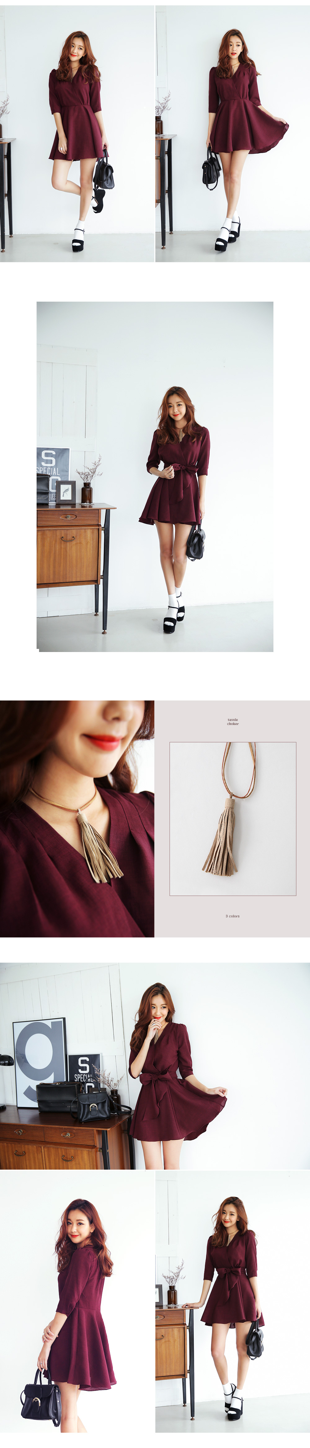 フェイクスエードビックフリンジチョーカー・全3色 | DHOLIC | 詳細画像5